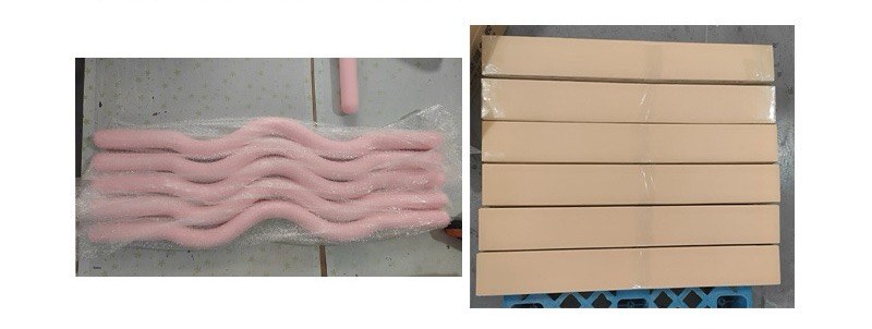 Silicone weighted bars protected in bags and packed individually in long paper boxes