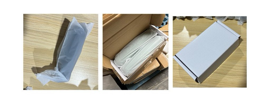 Protective bag paper box and carton packaging for silicone dumbbells