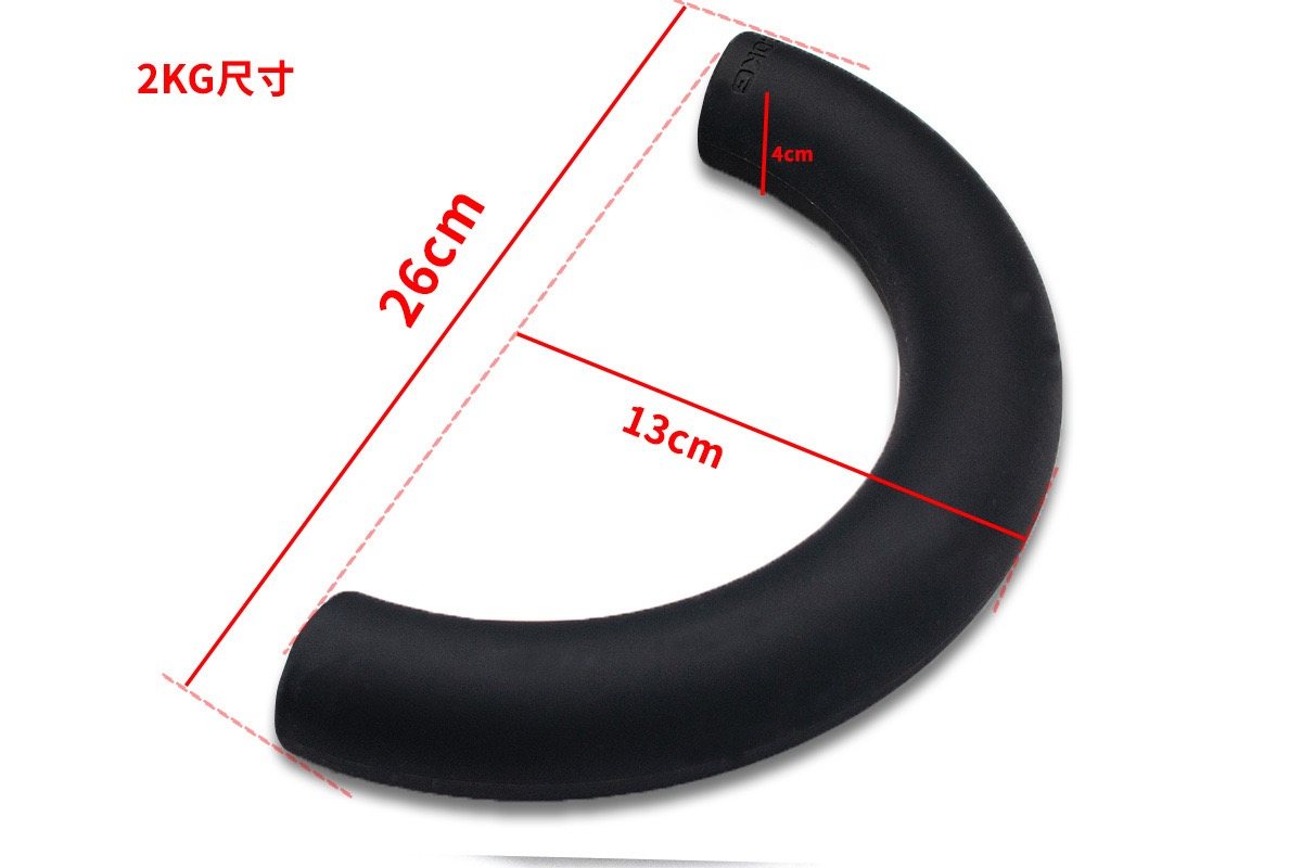 Semi-round silicone dumbbell 2 kg size chart