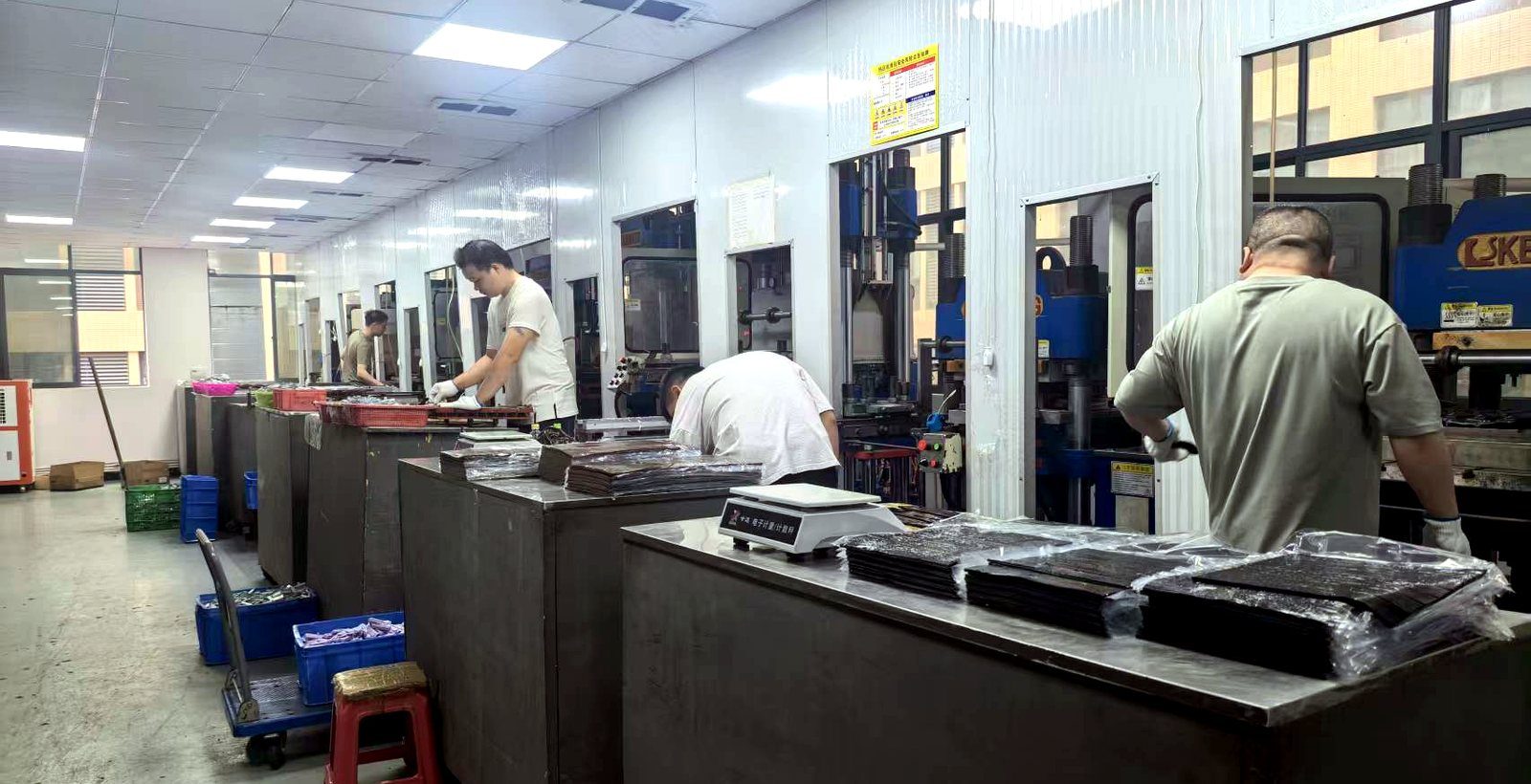 Silicone fitness product manufacturing line at TORQUE factory